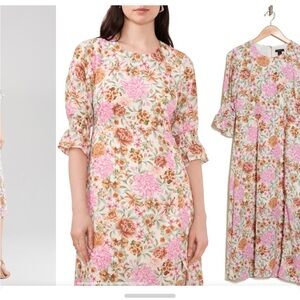 NWT Halogen smock floral dress